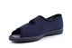 Sleepers Womens Wide Fit Washable Peep Toe Slippers With Touch Fastening Navy (EE Fitting)