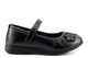 BXT Flower Detail Touch Fastening School Shoes With Soft Foam Insole Black