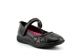 BXT Heart Detail Touch Fastening School Shoes With Soft Foam Insole Black