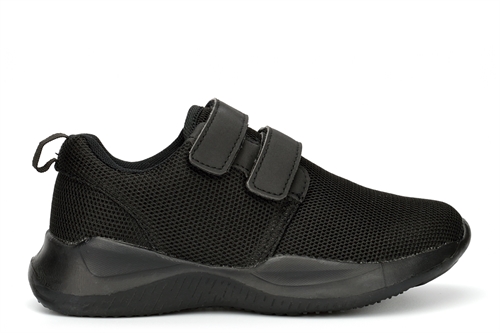 BXT Boys Touch Fastening Memory Foam Lightweight School Trainers Black