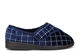 Zedzzz Mens George Touch Fastening Washable Slippers With Vulcanised Rubber Sole Navy Blue