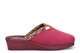 Sleepers JACKIE Womens Wedge Slip On Mule Slippers With Knitted Lining And Rubber Sole Burgundy