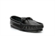 Mokkers Mens Gordon Moccasin Slippers With Softie Leather Upper Black
