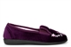Jyoti Womens Slip On Slippers With Embroidered Flower Detail Burgundy