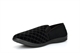 Jo & Joe Mens Austin Twin Gusset Slip On Carpet Slippers With Extra Large Sizes Black