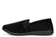 Jo & Joe Mens Austin Twin Gusset Slip On Carpet Slippers With Extra Large Sizes Black