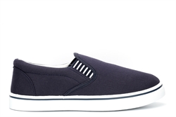 Dek Boys Canvas Yachting Shoes With Padded Collar Navy Blue