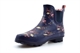 StormWells Womens Waterproof Ankle Wellington Boots With Textile Lining And Rubber Sole Navy