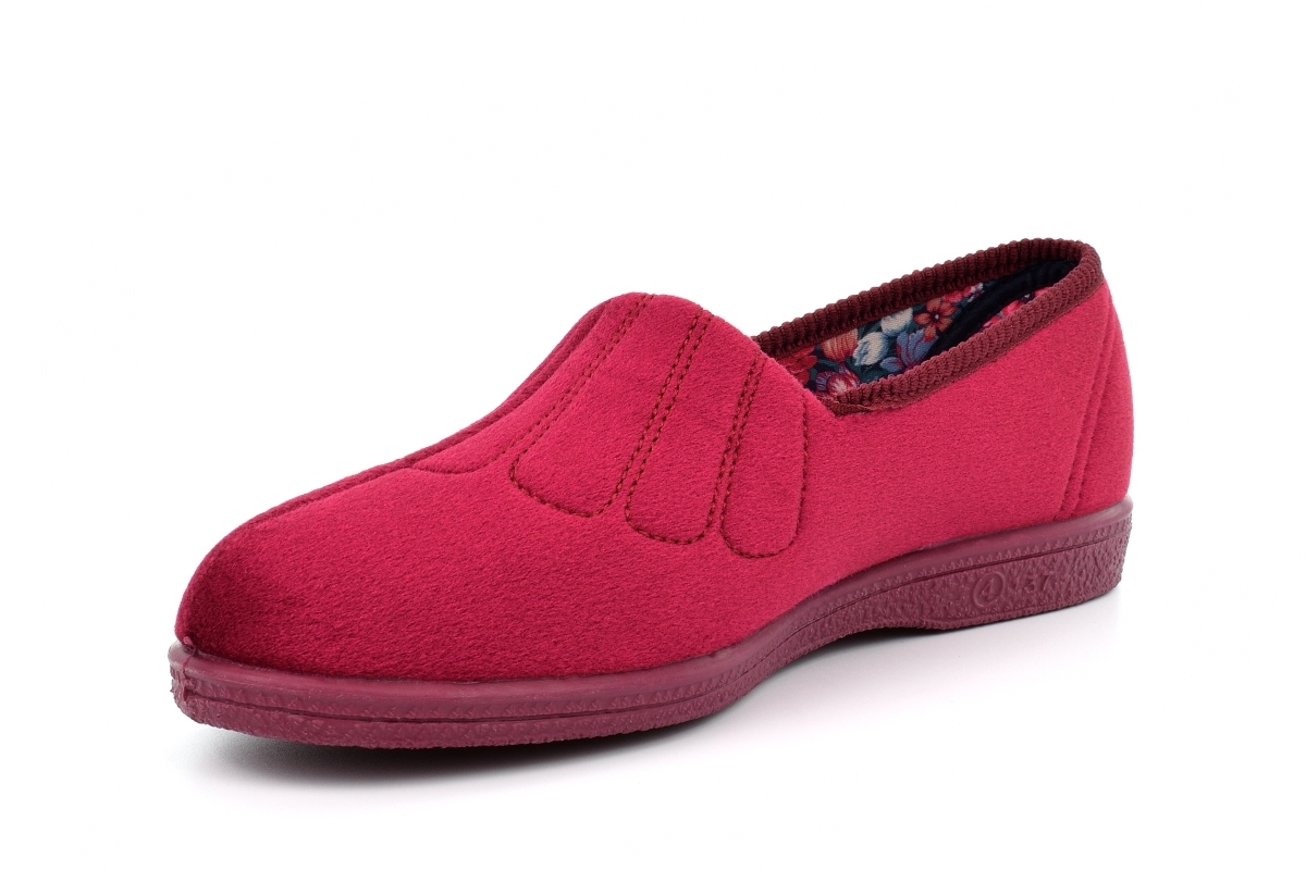 SAOLA Pantofole da donna larghe ciabatte da donna moquette suola in gomma blu navy vino