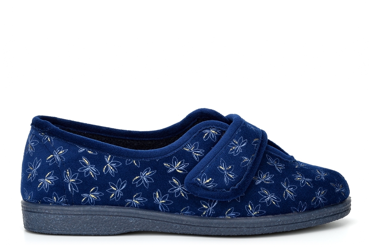 Para mujer Pantuflas de calce ancho Damas Pantuflas de calce ancho Suela de goma Talla táctil - Imagen 7 de 10