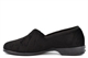 Sleepers Womens Audrey III Roll Top Slippers With Rubber Sole Black