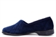 Sleepers Womens Audrey III Roll Top Slippers With Rubber Sole Navy Blue