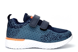 Dek Boys Sumari Twin Touch Fastening Super Lightweight Memory Foam Trainers Navy/Blue/Orange