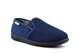 Dunlop Mens Jethro Twin Gusset Synthetic Suede Slip On Slippers Navy Blue
