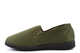 Dunlop Mens Jethro Twin Gusset Synthetic Suede Slip On Slippers Olive Green