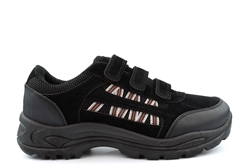 Dek Boys Ascend Trek And Trail Shoes/Walking Boots With Triple Touch Fastening Black/Red
