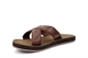 PDQ Mens Superlight Crossover Mule Sandals With Textile Lining Brown