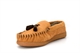 Jo & Joe Mens Real Suede Moccasin Slippers With Faux Fur Lining And Tassel Detail Brown