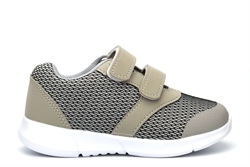 Ascot Boys Bird II Lightweight Touch Fastening Trainers Grey/Black/White