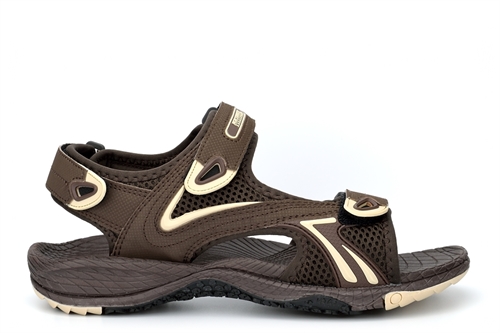 Northwest Territory Mens Lightweight Touch Fastening Summer Sandals Brown