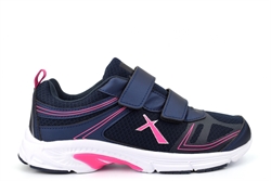 Dek Womens Skye Super Lightweight Memory Foam Touch Fastening Trainers Navy/Fuchsia