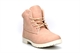 Twisted Girls Ankle Boots With Padded Collar Pink