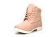 Twisted Girls Ankle Boots With Padded Collar Pink