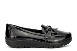 US Brass Womens Kristina Lightweight Memory Foam Slip On Shoes Black