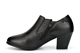 Comfort Plus Womens Lucia Leather Ankle Boots With Medium Block Heel Black