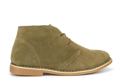 Renegade Sole Boys Drayton Real Suede Desert Boots Taupe