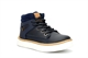 Boys Side Zip High Top Trainers Navy