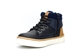 Boys Side Zip High Top Trainers Navy