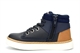 Boys Side Zip High Top Trainers Navy