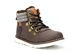 Boys Herringbone Zip Up And Lace Fastening Ankle Boots Brown
