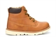 Boys Faux Leather Zip Up And Lace Fastening Ankle Boots Tan