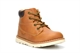 Boys Faux Leather Zip Up And Lace Fastening Ankle Boots Tan