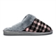 Sleepers Womens Mia Tartan Mule Slippers With Faux Fur Lining And Insole Black/Pink/Grey