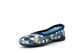 Sleepers Womens Samira Ballerina Slippers With Memory Foam Insole And Rubber Sole Blue