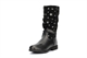 Blue Queen Girls Lightweight Star Mid Calf Boots Black