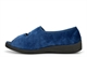 Four Seasons Womens Wide Fit Slippers With Memory Foam Insole Navy