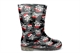 Boys Billy Bones Waterproof Wellington Boots With Textile Lining Black