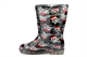 Boys Billy Bones Waterproof Wellington Boots With Textile Lining Black
