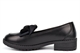 Wild Tribe Girls Patent Loafers With Bow Detail With Low Heel Black