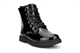 Superstar Girls Stomper Military Boots With Side Zip Fastening Patent Black