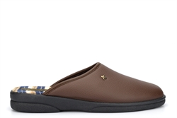 Sleepers Mens Dwight Outdoor Mule Slippers Brown