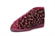 Zedzzz Womens Geraldine Touch Fastening Washable Bootee Slippers With Rubber Sole Wine