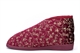 Zedzzz Womens Geraldine Touch Fastening Washable Bootee Slippers With Rubber Sole Wine