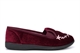 Zedzzz Womens Gail Twin Gusset Slip On Embroidered Slippers Burgundy