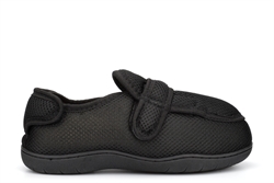 Zedzzz Mens Josh Memory Foam Touch Fastening Extra Wide Fit Slippers With Dual Fitting (E/5E Width)