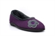 Sleepers Womens June Flower Ballerina Memory Foam Slippers With Rubber Sole Purple